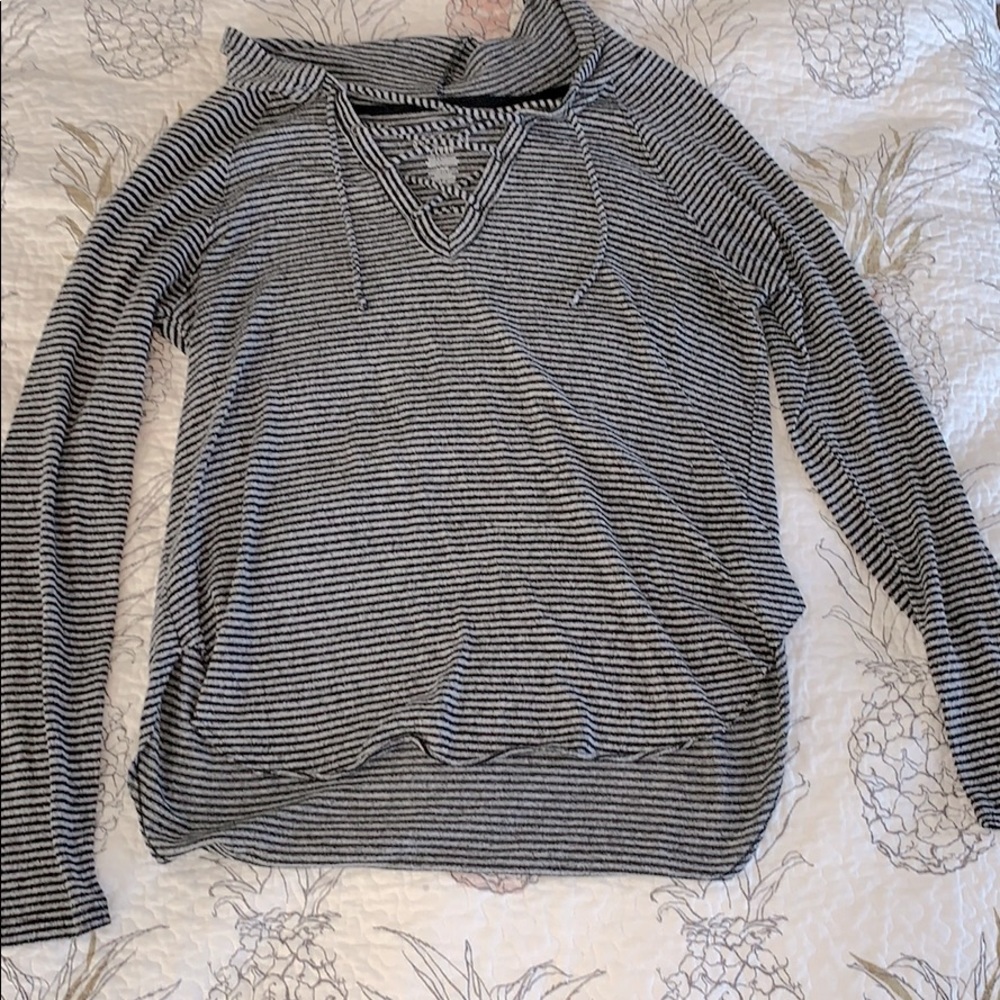 AMERICAN EAGLE LACE UP LOUNGE HOODIE